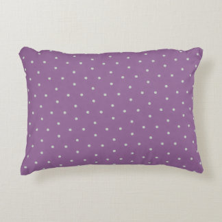 Grey Polka Dots on Purple Background Decorative Cushion