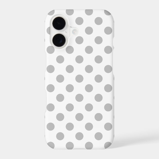 Grey polka dots on white (Back)