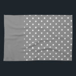 Grey Polka Dots Pattern Tea Towel<br><div class="desc">Sometimes we just want a nice grey to express how we feel or to remain gender neutral in our gift giving.   It is a nice colour that gets a bad rap.   Let’s change the way the world looks at grey together.</div>