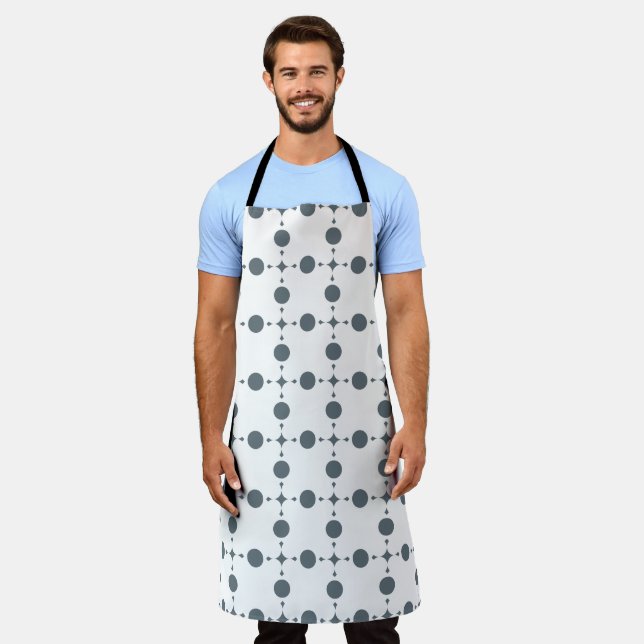 Grey Polka Dots, Polka Dot Pattern, Dots, Dotted Apron (Worn)