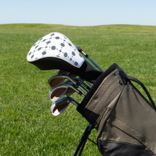 Grey Polka Dots, Polka Dot Pattern, Dots, Dotted Golf Head Cover