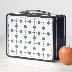 Grey Polka Dots, Polka Dot Pattern, Dots, Dotted Metal Lunch Box