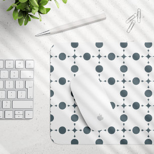 Grey Polka Dots, Polka Dot Pattern, Dots, Dotted Mouse Mat