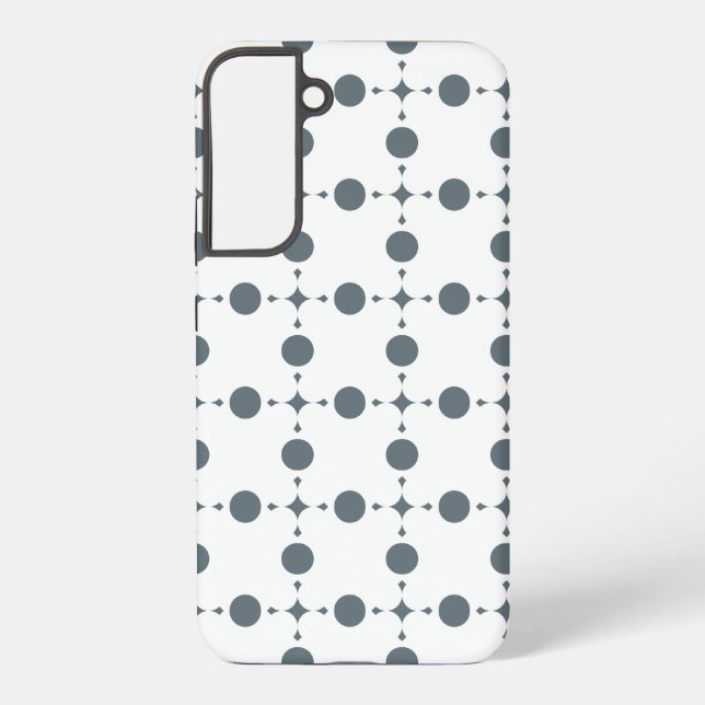 Grey Polka Dots, Polka Dot Pattern, Dots, Dotted Samsung Galaxy S22+ Case (Back)
