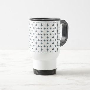 Grey Polka Dots, Polka Dot Pattern, Dots, Dotted Travel Mug