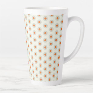 Grey polka dots with yellow centre pp3 latte mug