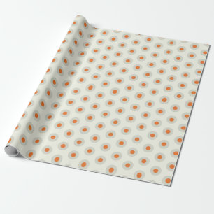 Grey polka dots with yellow centre pp3 wrapping paper