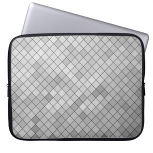 Grey polygonal illustration, which consist of tria laptop sleeve