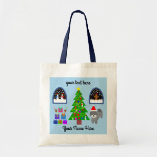 Grey Poodle Christmas #4 Tote Bag