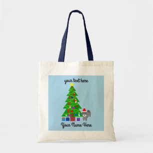 Grey Poodle Christmas #5 Tote Bag