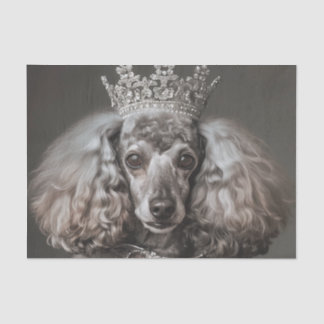 Grey Poodle Dressed as a Princess Tissue Paper