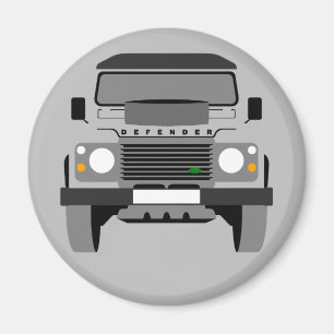 Grey Pop art Classic Land Rover Magnet