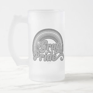 Grey Pride (Retired Senior) Frosted Glass Beer Mug