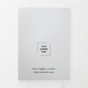 Grey Professional Branded Folded Brochure Design