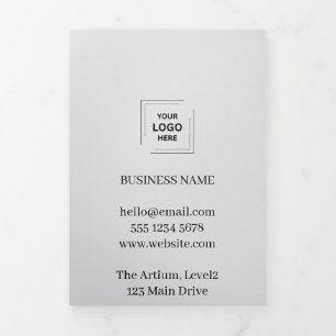 Grey Professional Price List Trifold Design