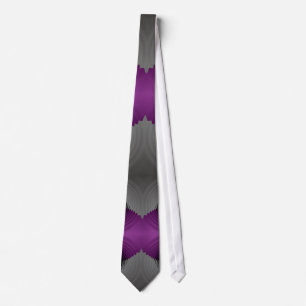 Grey Purple Abstract Tie