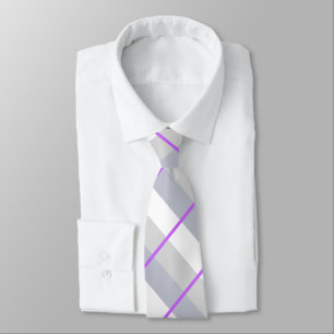 Grey/Purple Striped Tie