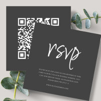 Grey | QR Code | Wedding RSVP
