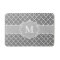 Grey Quatrefoil Chevron Monogram Bathmat