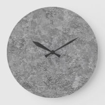 Grey Raw Concrete/Cement Industrial Clock
