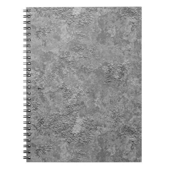 Grey Raw Concrete/Cement Mock-Texture Notebook (Front)
