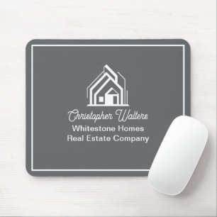 Grey Real Estate Company Custom Realty Office Mouse Mat