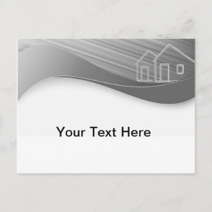 Grey Real Estate Concept Postcard
