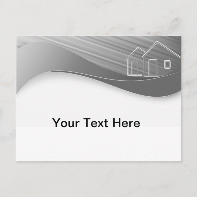 Grey Real Estate Concept Postcard (Front)