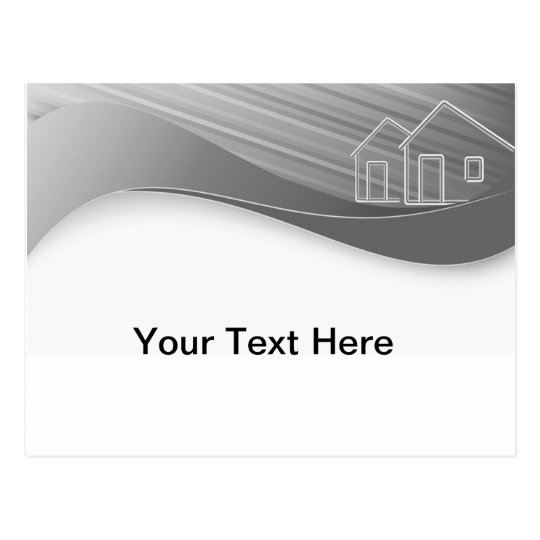 Grey Real Estate Concept Postcard