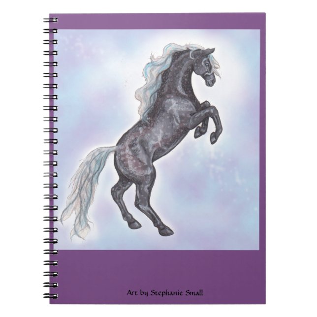 Grey Rearing Horse Notebook (Front)