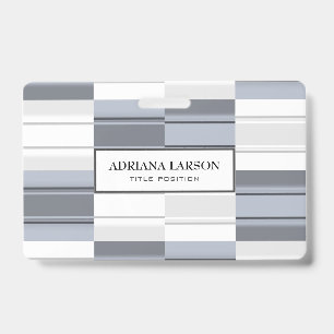 Grey Rectangle ID Badge