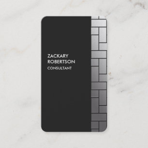 Grey Rectangles Creative Elegant Business Card