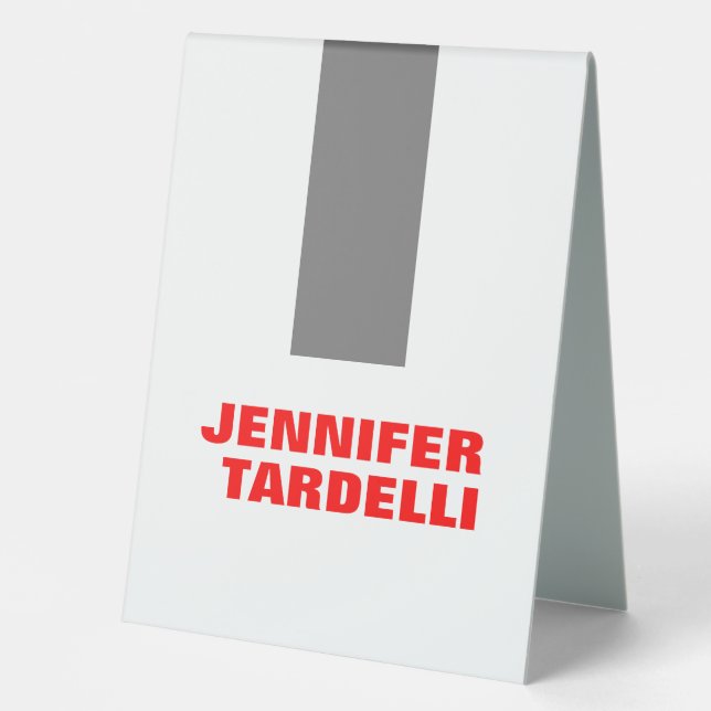 Grey Red Bold Minimalist Modern Professional (Front)