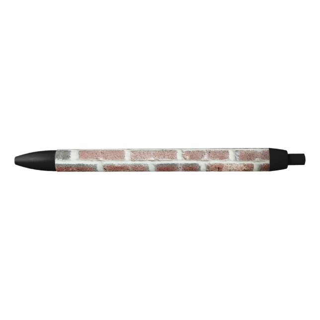 Grey Red Bricks Wall Background Brick Texture Black Ink Pen (Front)