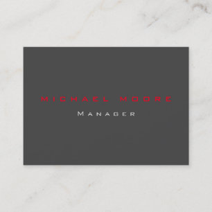 Grey red exclusive unique private business card