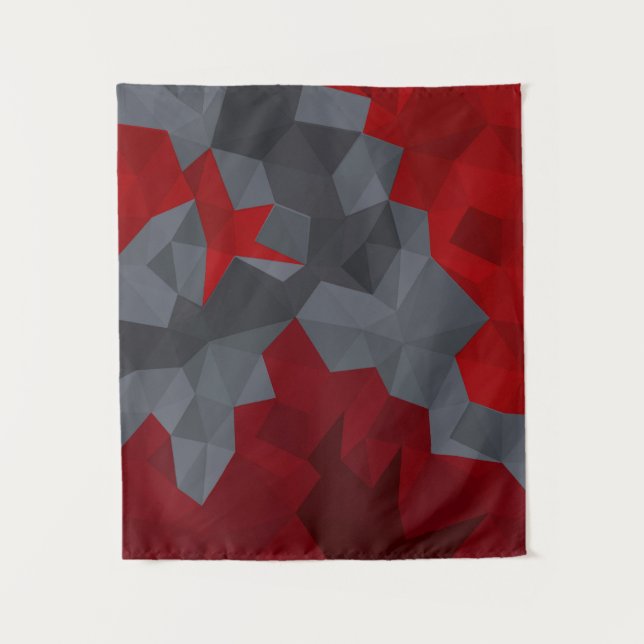 Grey, red randomly arranged triangles. tapestry (Front)