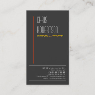 Grey Red Yellow Attractive Charming Business Card