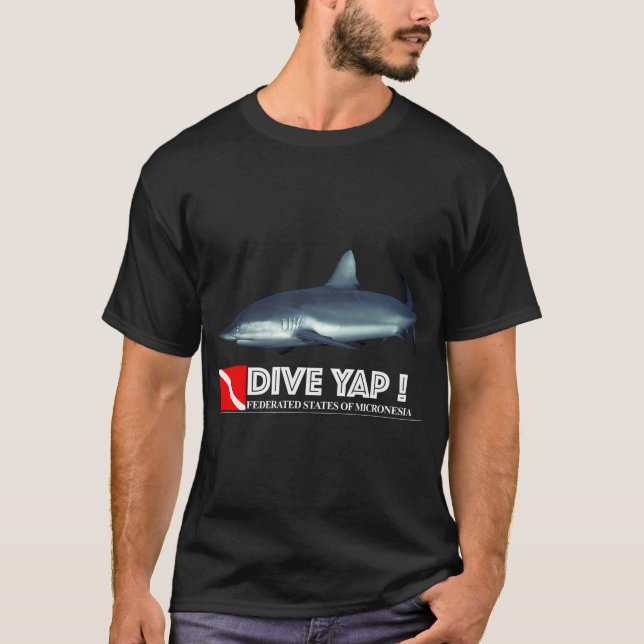 Grey Reef Shark cut out T-Shirt (Front)