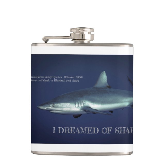 Grey Reef Shark in Yap Micronesia Giant Coffee Mug Hip Flask (Front)
