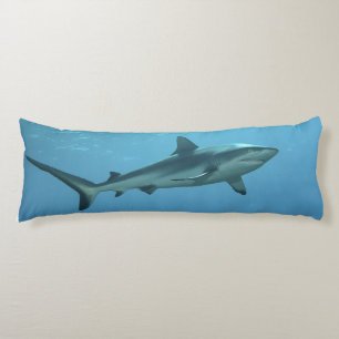 Grey Reefshark at coral reef of Yap Island Body Cushion