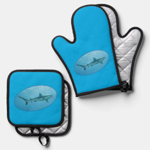 Grey Reefshark, Yap Island - Photographic design Oven Mitt & Pot Holder Set