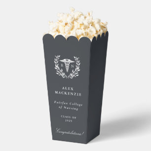 Grey Registered Nurse + Caduceus Graduation Favour Box