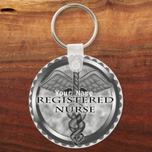 Grey Registered Nurse Key Ring