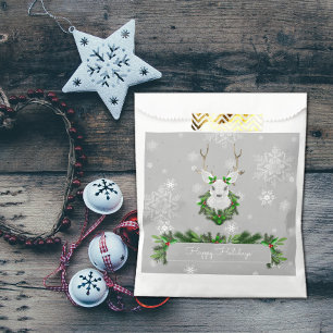 Grey Reindeer Favour Bag