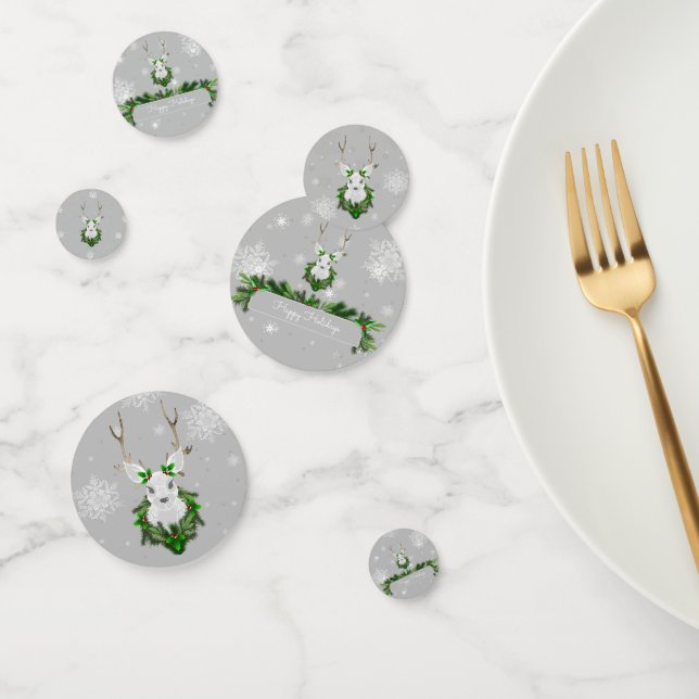 Grey Reindeer Table Confetti (Group)