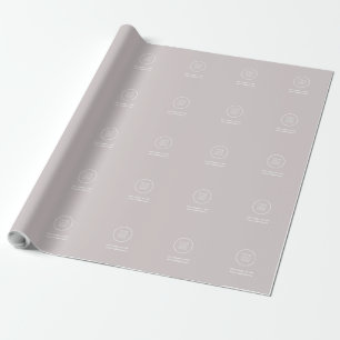 Grey retail Wrapping Paper with logo