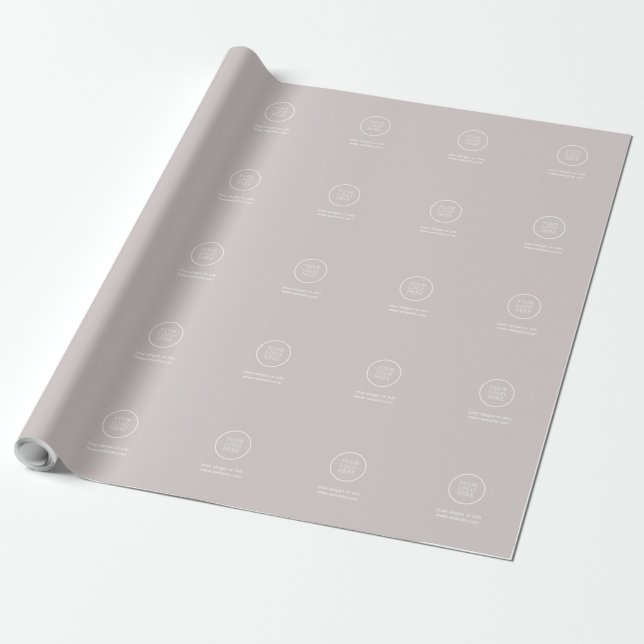 Grey retail Wrapping Paper with logo (Unrolled)