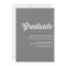 Grey Retro Bold Typography Photo Graduation