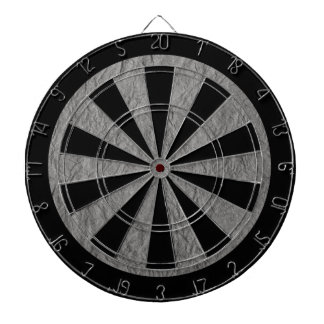 Grey Retro Crumpled Paper Dartboard