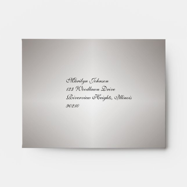 Grey Return Address Envelope for Reply Cards (Front)